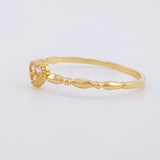 Anillo Corazón Burbujas 0.9g / T6 1/2 Oro Amarillo 18K