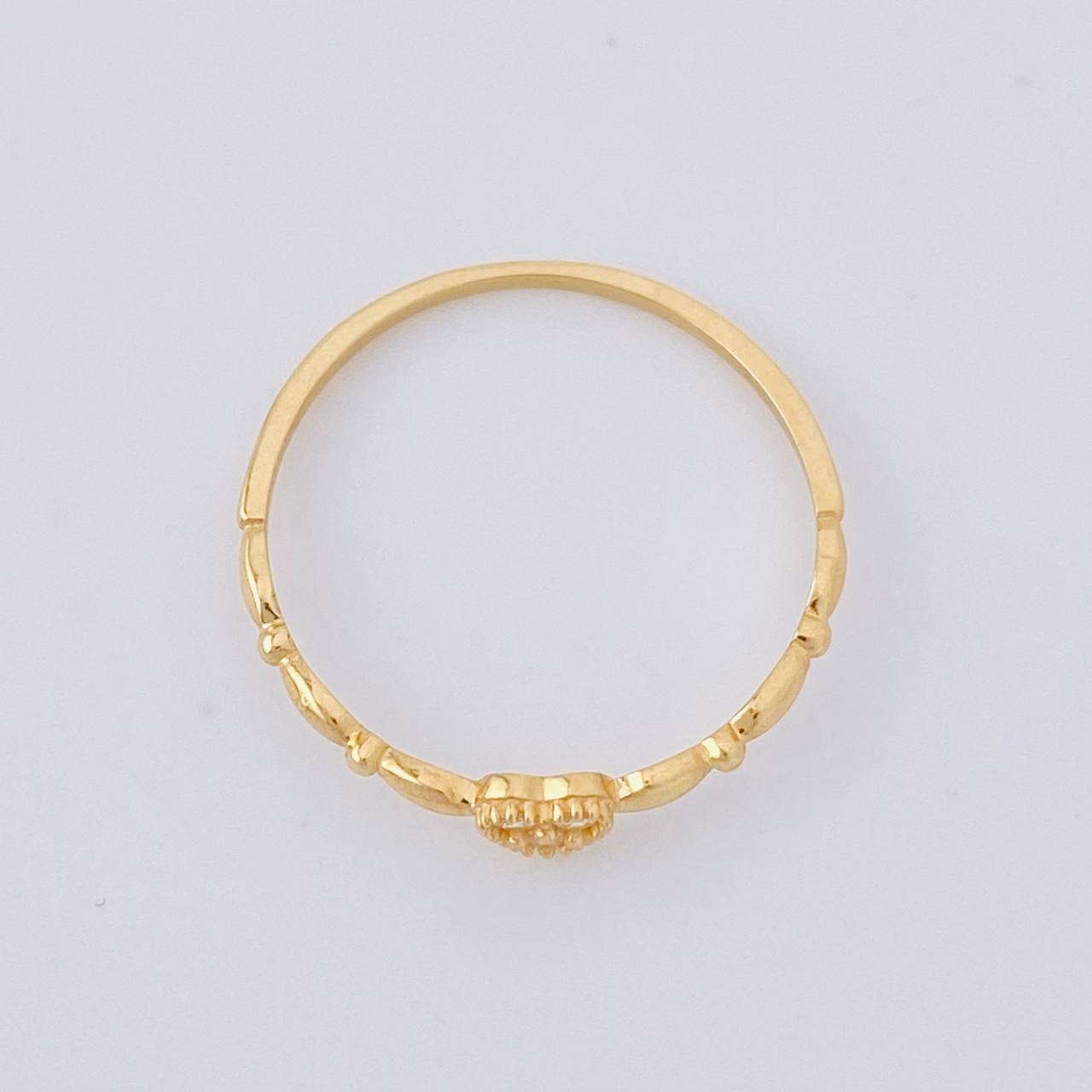 Anillo Corazón Burbujas 0.9g / T6 1/2 Oro Amarillo 18K