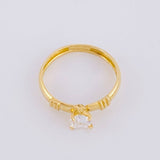 Anillo Solitario Trio Lineas 1.7g / T6 3/4 Oro Amarillo 18K