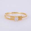 Anillo Solitario Medio Carril Tupido 1.25g / T5 3/4 Oro Amarillo 18K