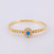 Anillo Flor Tupida 1.4g / T7 1/2 Oro Amarillo 18K
