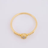 Anillo Flor Tupida 1.4g / T7 1/2 Oro Amarillo 18K