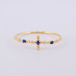 Anillo Cruz de Esferas 0.7g / T7 1/4 Oro Amarillo 18K