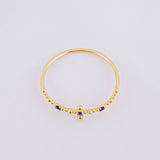 Anillo Cruz de Esferas 0.7g / T7 1/4 Oro Amarillo 18K