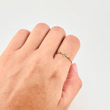 Anillo Cruz de Esferas 0.7g / T7 1/4 Oro Amarillo 18K