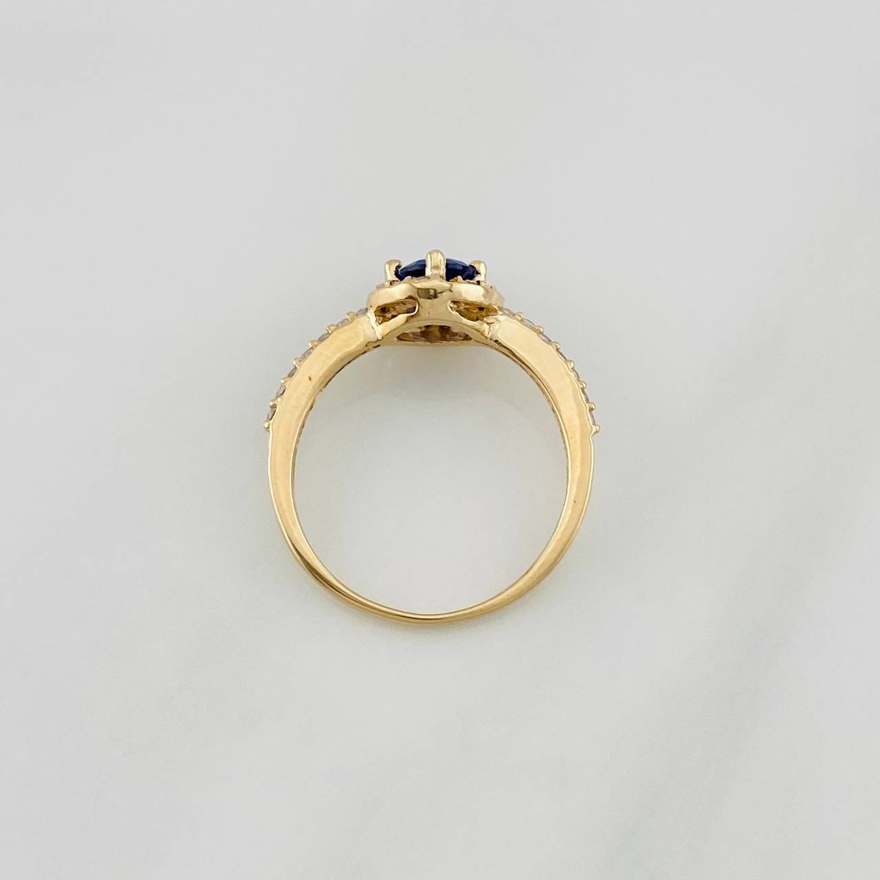 Anillo Halo Circulo 2.45g / T6 Oro Amarillo 18K