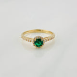 Anillo Halo Circulo 2.25g / T7 Oro Amarillo 18K