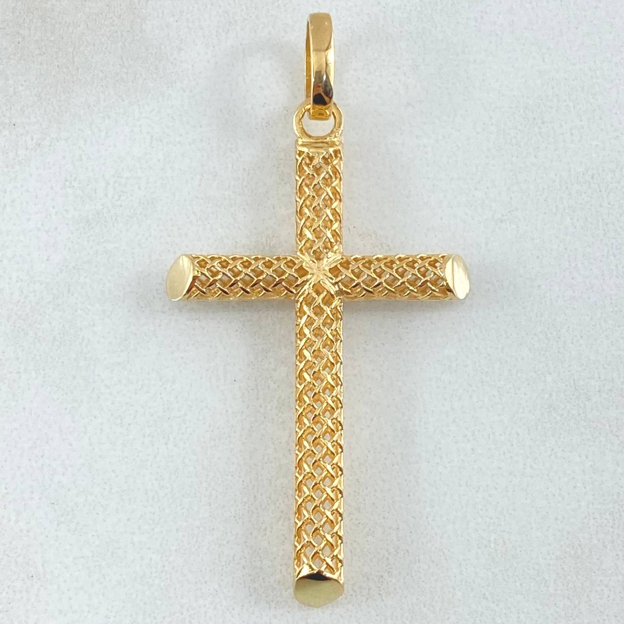 Dije Cruz Malla 2.7gr / 4.7cm / Oro 18K
