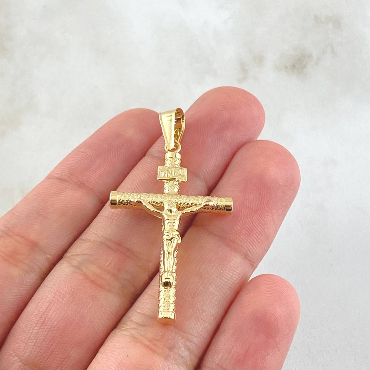 Dije Cruz Cristo 1.8gr / 4.3cm / Oro 18K