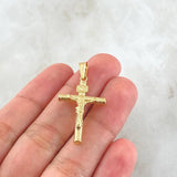 Dije Cruz Cristo 1.3gr / 3.5cm / Oro 18K