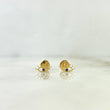 Topos Ojos 0.55gr / 0.8cm / Circon Azules Oro Amarillo