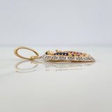 Dije Virgen De Guadalupe 4.25 g / 3.3 cm Dos Oros Amarillo Blanco 18K