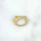 Herraje Gato HK 1.1gr / 2cm / Circones Fucsias Oro Amarillo