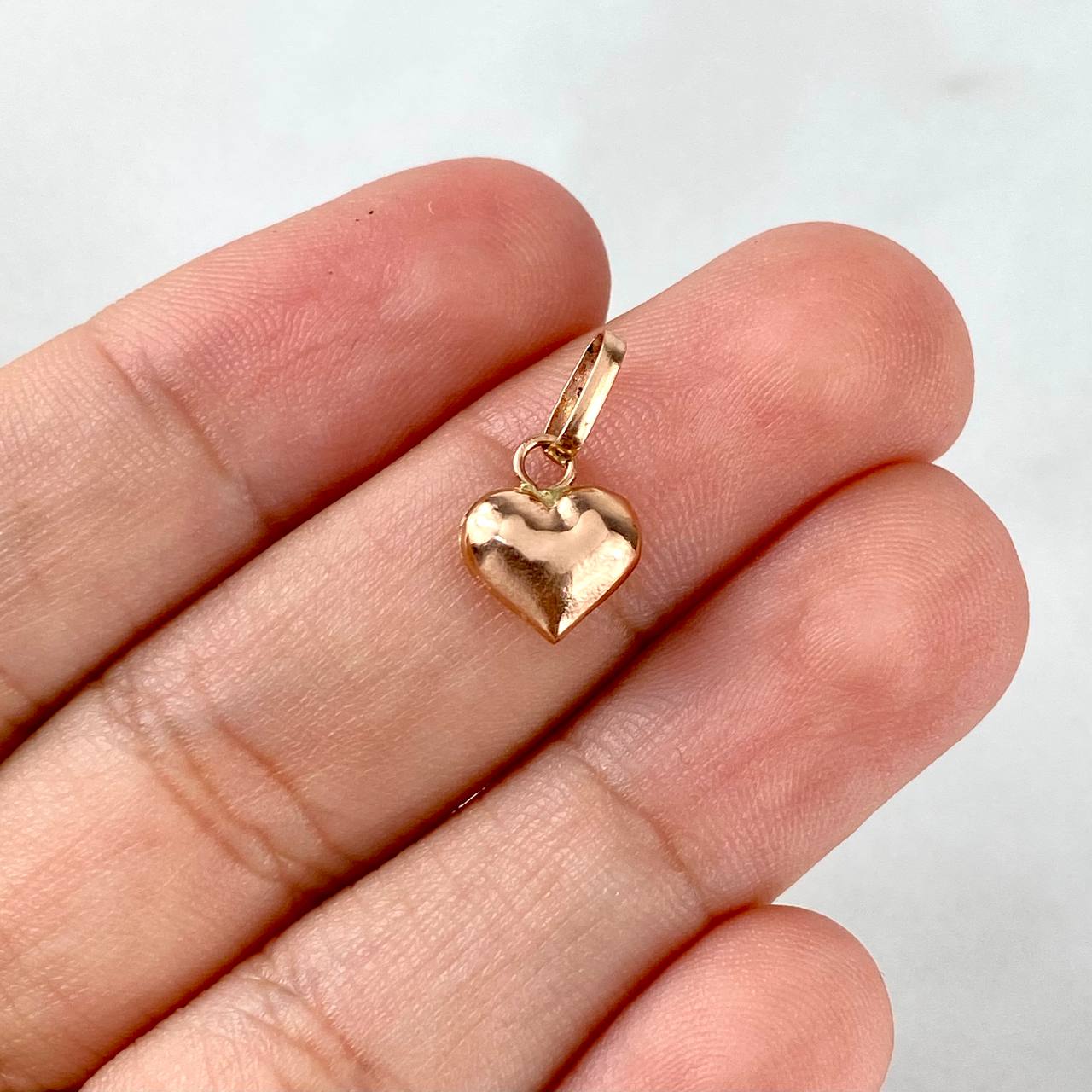 Dije Corazón 0.3gr / 1.4cm / Oro Rosa