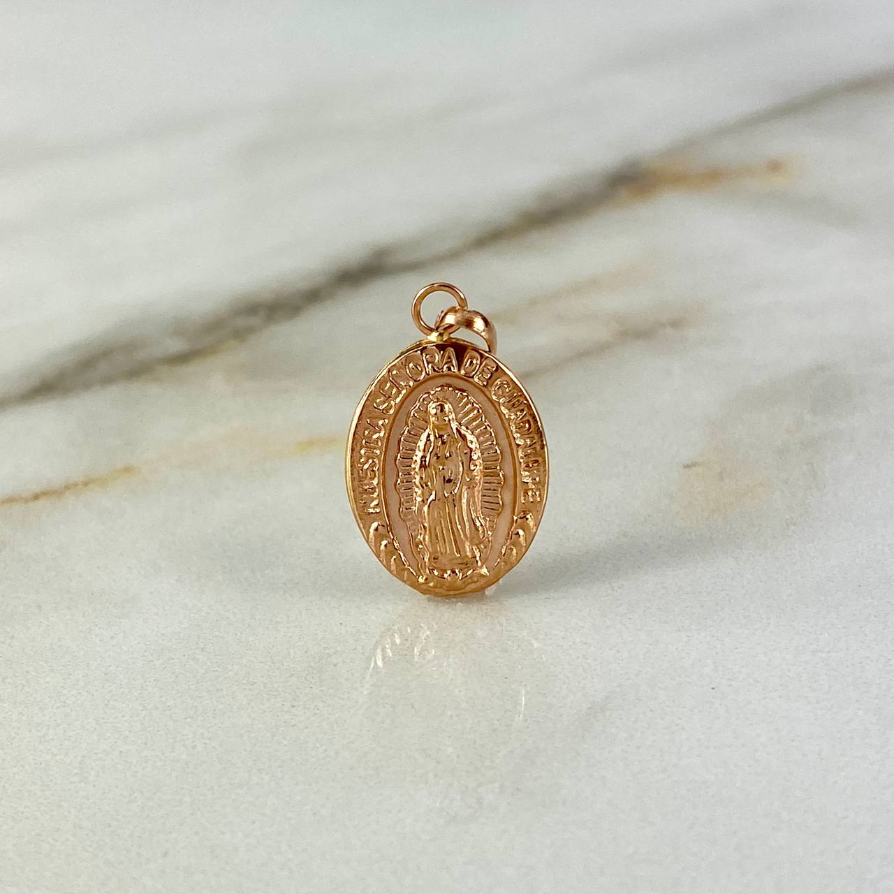 Dije Virgen de Guadalupe 1.15gr / 2.8cm / Oro Rosa