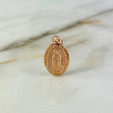 Dije Virgen de Guadalupe 0.4gr / 1.5cm / Troquelado Oro Rosa &