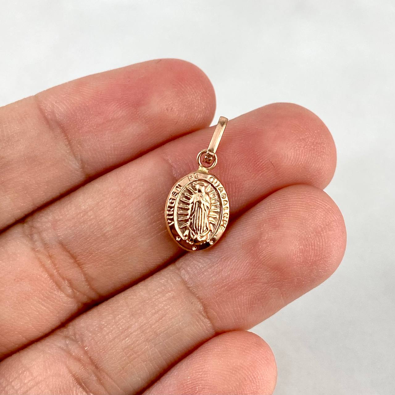 Dije Virgen de Guadalupe 0.4gr / 1.8cm / Oro Rosa