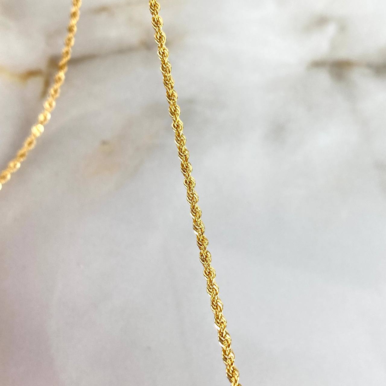 Cadena Lazo  1.5gr / 40cm / 0.7mm Oro Amarillo +3