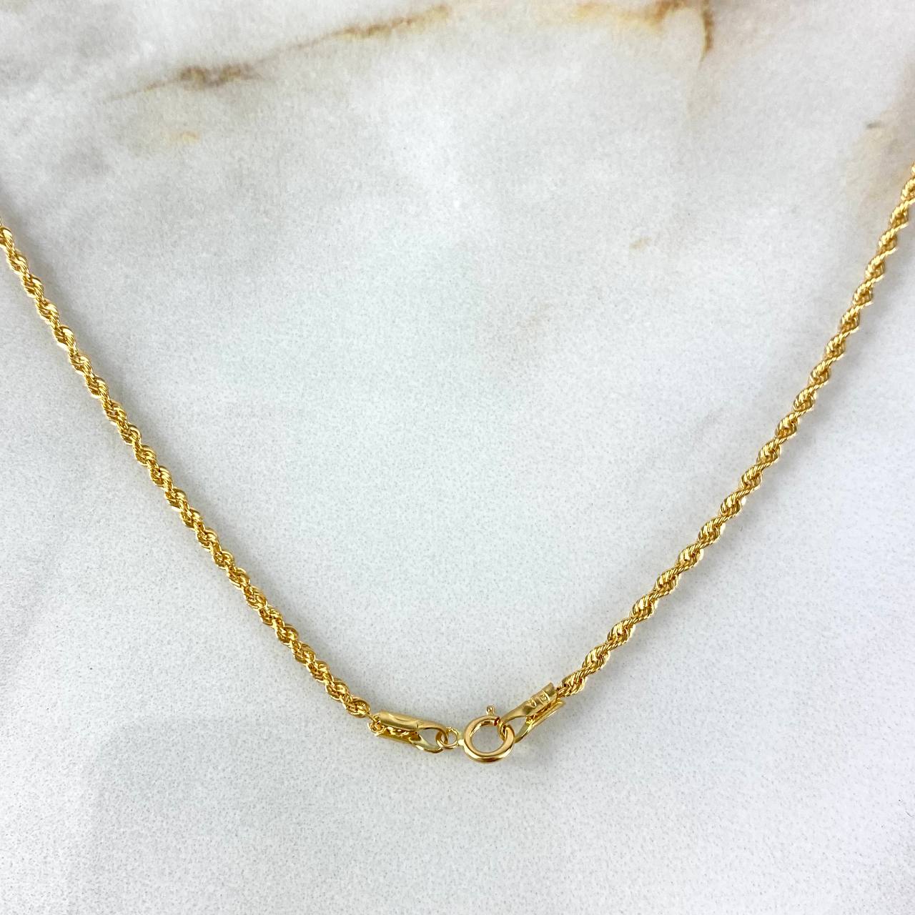 Cadena Lazo  1.5gr / 40cm / 0.7mm Oro Amarillo +3