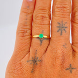 Anillo Solitario Garras Esmeralda 17Pts 1.5gr / T7 1/4 / Oro Amarillo 18K %