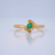 Anillo Aro Curvo Esmeralda 12Pts 1.75gr / T7 1/2 / Oro Amarillo 18K %