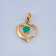 Dije Corazon Esmeralda 17Pts 1gr / 1.7cm / Oro Amarillo 18K %