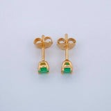 Topos Cuatro Garras Esmeraldas 10Pts 1.05gr / 3.6mm Oro Amarillo 18K %