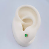 Topos Cuatro Garras Esmeraldas 10Pts 1.05gr / 3.6mm Oro Amarillo 18K %