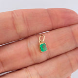 Dije Cajon Esmeralda 60Pts 0.55gr / 1.1cm / Oro Amarillo 18K %