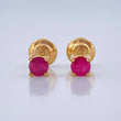 Topos Cuatro Garras Rubies 28Pts 0.75gr / 3.05mm Oro Amarillo 18K %