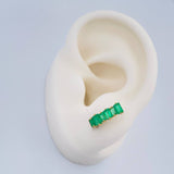 Topos Rectangulos Esmeraldas 80Pts 1.8gr / 4.74mm Oro Amarillo 18K %