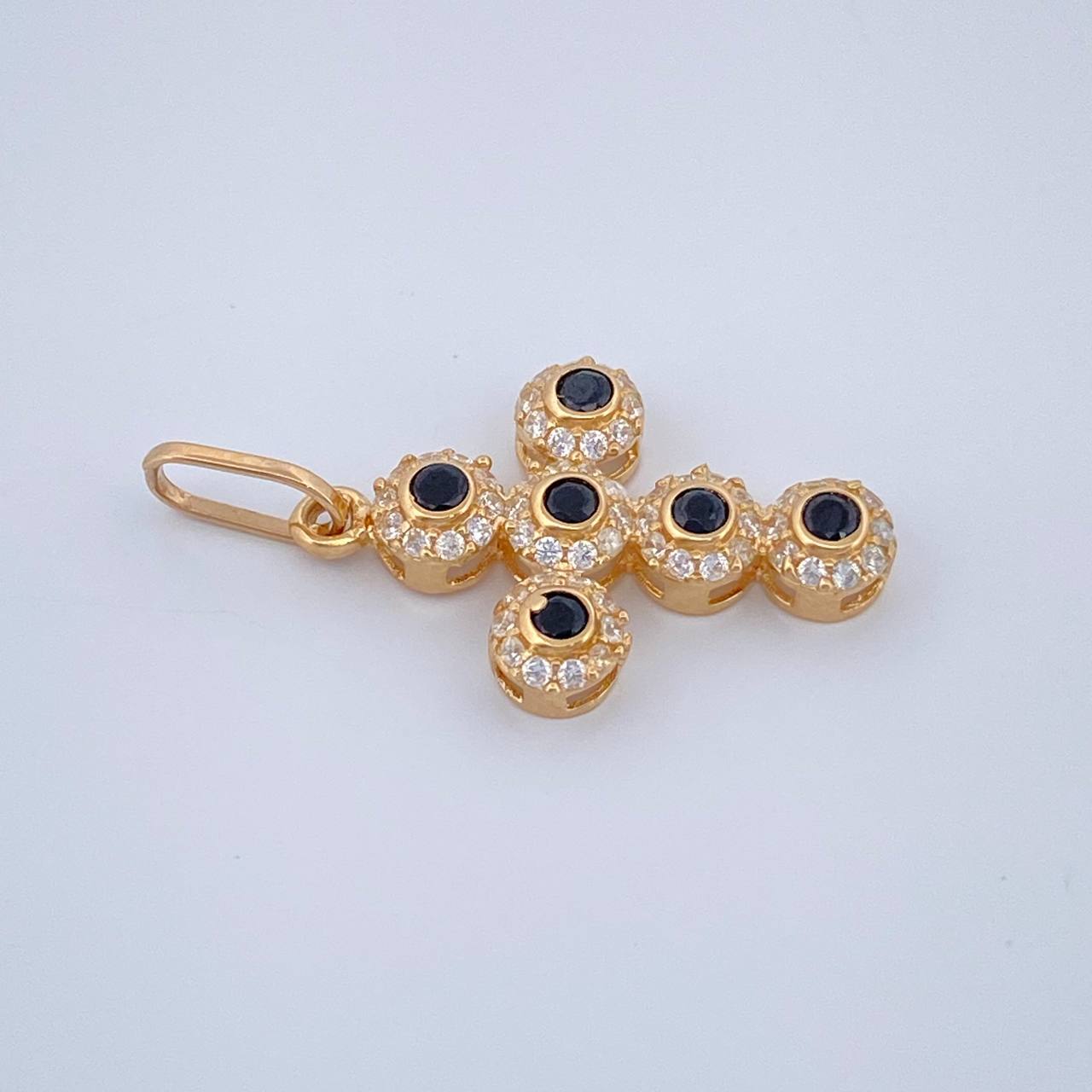 Dije Cruz Tupida 1.4gr / 2.5cm / Oro Amarillo 18K &