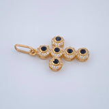 Dije Cruz Tupida 1.4gr / 2.5cm / Oro Amarillo 18K &