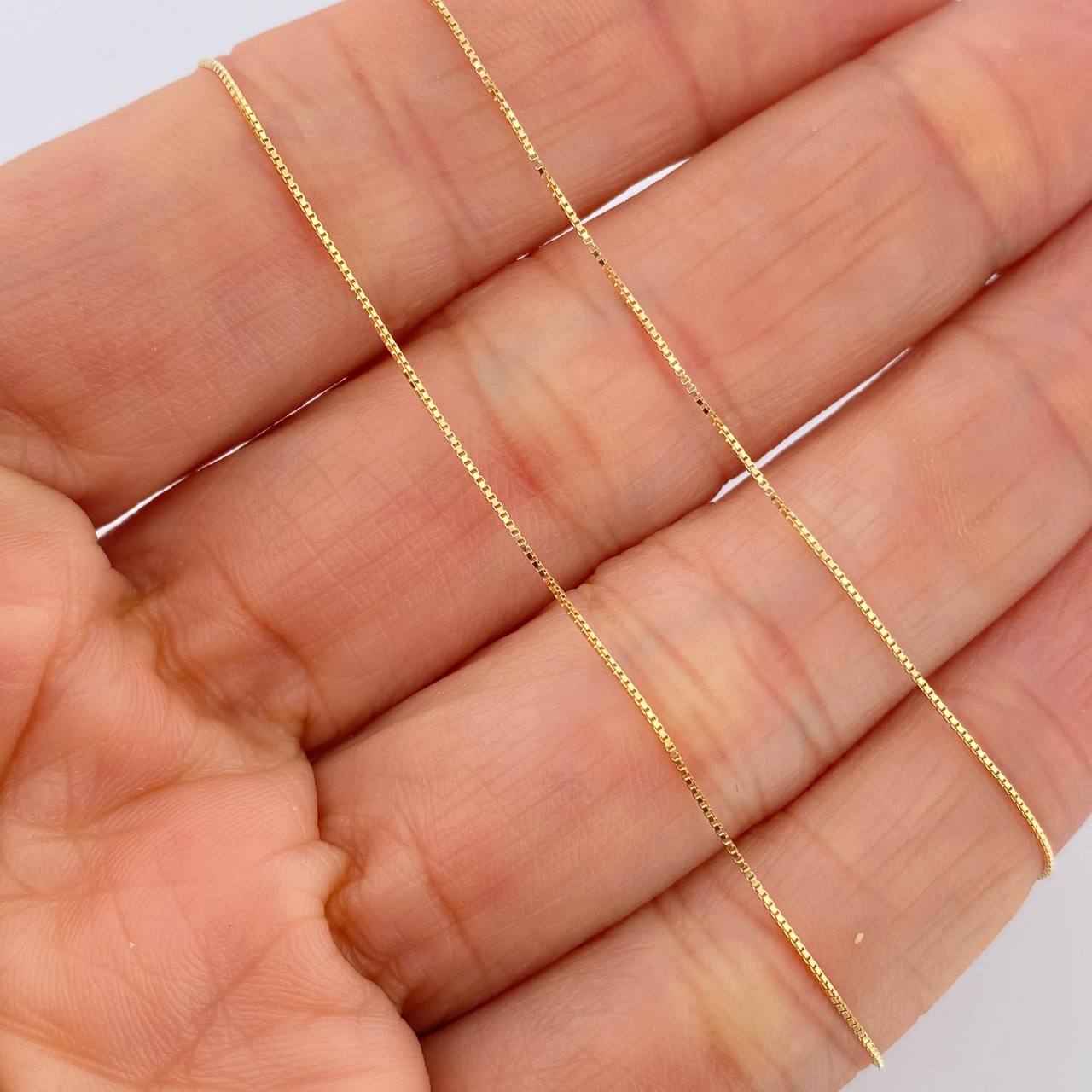 Set Veneciana + Girasol Esmeralda 07pts 1.55gr / 50cm / 0.3mm Oro Amarillo 18K &