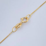 Set Veneciana + Halo Esmeralda 04pts 1.15gr / 50cm / 0.3mm Oro Amarillo 18K &