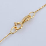 Set Veneciana + Corazon Esmeralda 07pts 1.7gr / 49.5cm / 0.3mm Oro Amarillo 18K &