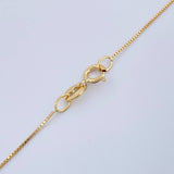 Set Veneciana + Halo Esmeralda 18pts 1.3gr / 50cm / 0.3mm Oro Amarillo 18K &