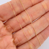 Set Veneciana + Halo Esmeralda 10pts 1.2gr / 0cm / 0.3mm Oro Amarillo 18K &