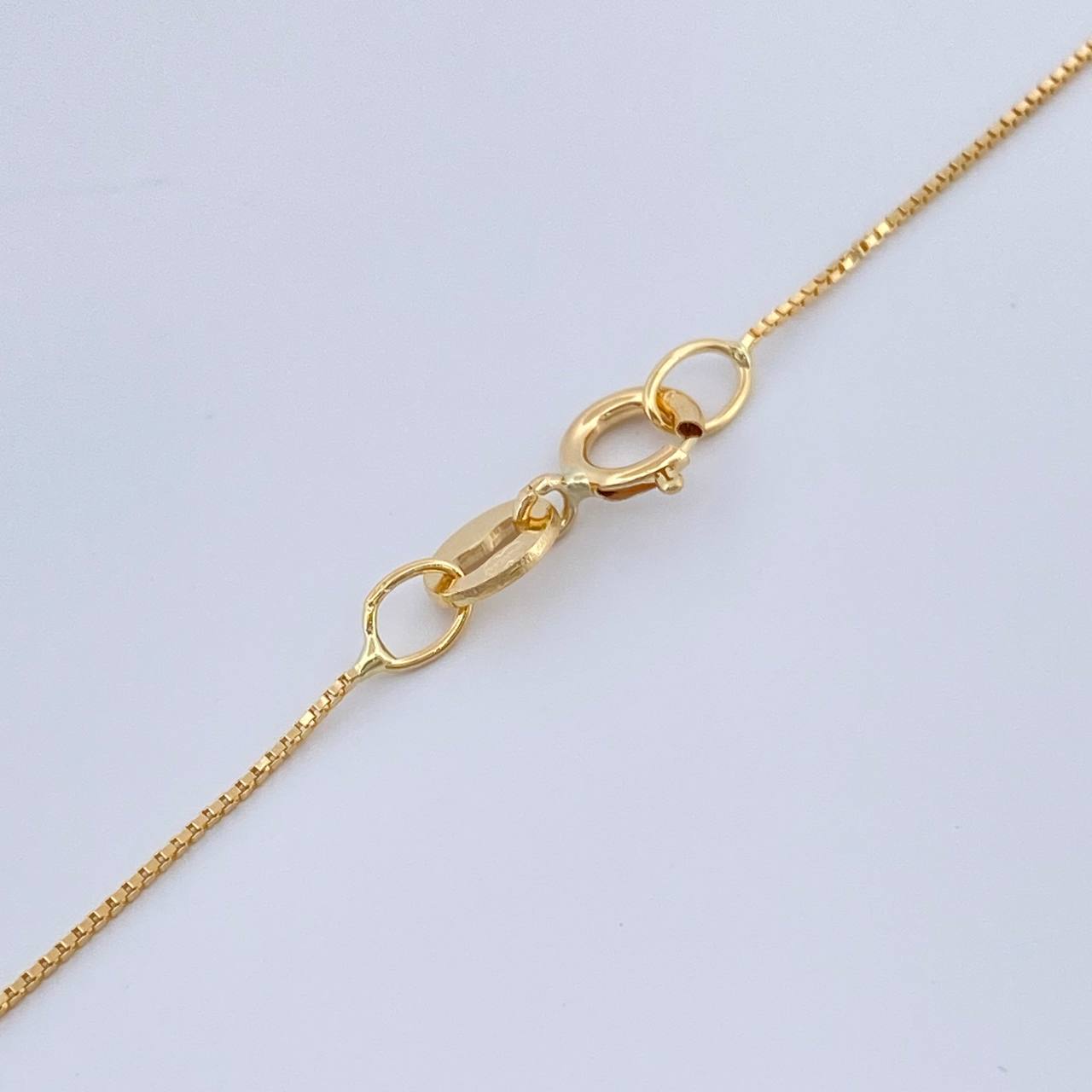 Set Veneciana + Halo Esmeralda 10pts 1.2gr / 0cm / 0.3mm Oro Amarillo 18K &