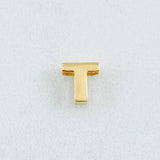 Herraje Tambor Letra T 0.25gr / 6mm Oro Amarillo 18K