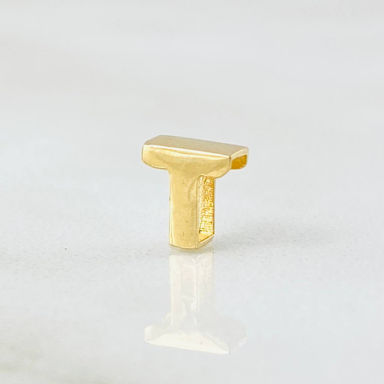 Herraje Tambor Letra T 0.25gr / 6mm Oro Amarillo 18K