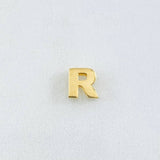 Herraje Tambor Letra R 0.4gr / 6mm Oro Amarillo 18K