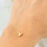 Herraje Letra y 0.25g / 0.6cm Oro Amarillo 18K