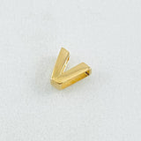 Herraje Letra V 0.25gr / 0.6cm / Oro Amarillo 18K ©