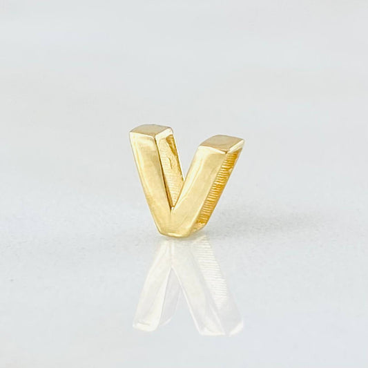 Herraje Letra V 0.3gr / 0.5cm / Oro Amarillo 18K