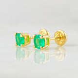 Topos Caja Cuatro Garras 45pts Esmeraldas 1.25gr / 4.85mm Oro Amarillo 18K *