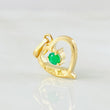 Dije Corazón Silueta Esmeralda 11pts 1.25gr / 1.6cm / Oro Amarillo 18K ©