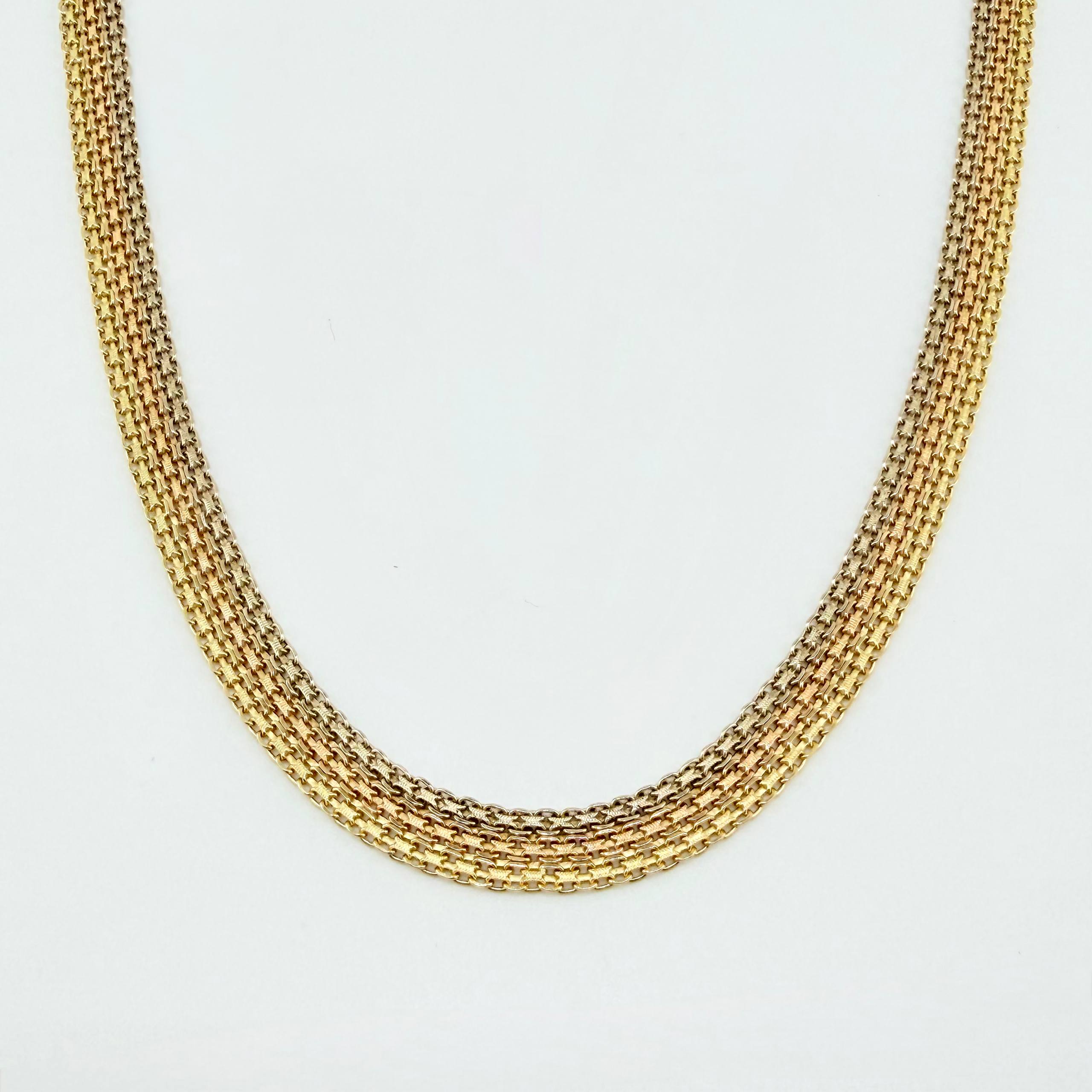 Cadena China 23gr / 60cm / 7.2mm Tres Oros +1 18K