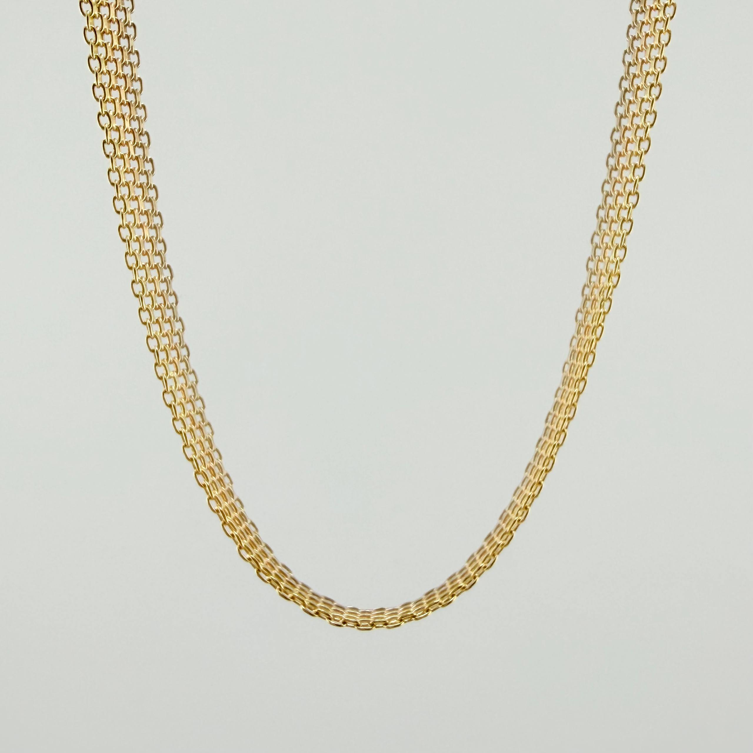 Cadena China 23gr / 60cm / 7.2mm Tres Oros +1 18K