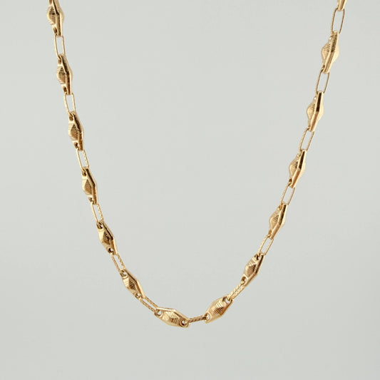 Cadena Rustica Rombo Abultado 11.6gr / 60cm / 4.5mm Oro Amarillo 18K